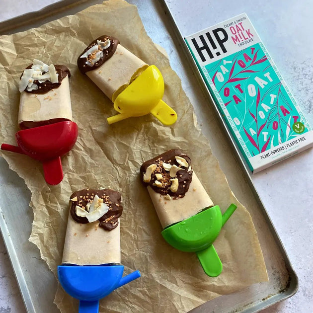 Vegan Banana and Peanut Butter Chocolate Nice Cream Lollies – H!P Chocolate