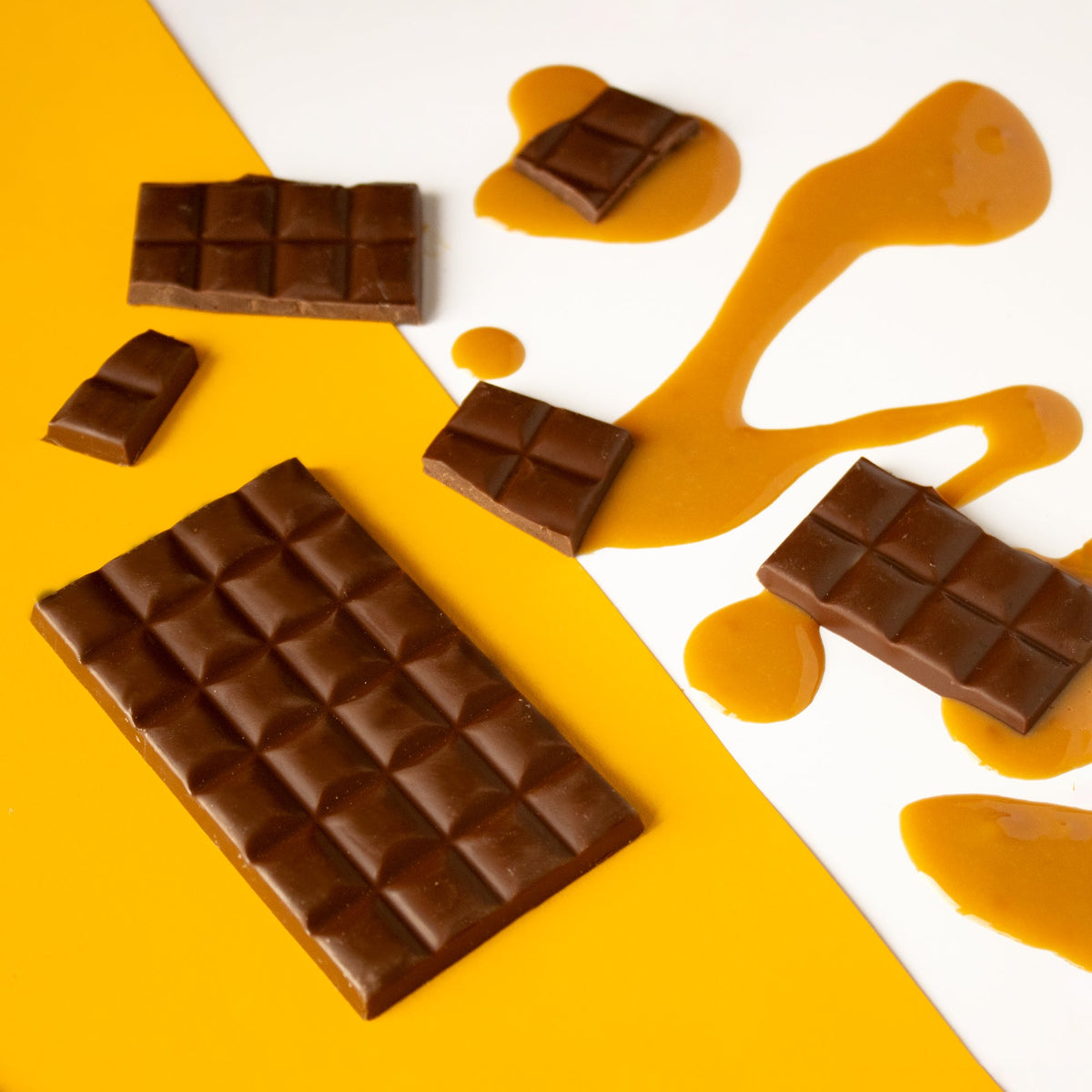 Salted Caramel Mini Vegan Chocolate Bars H!P Oat M!lk Chocolate H!P